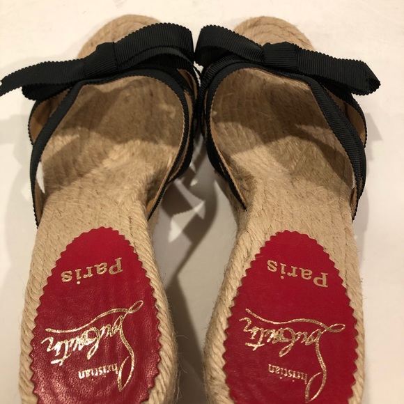 Christian Louboutin tiburon wedge espadrille 37 - Picture 6 of 9